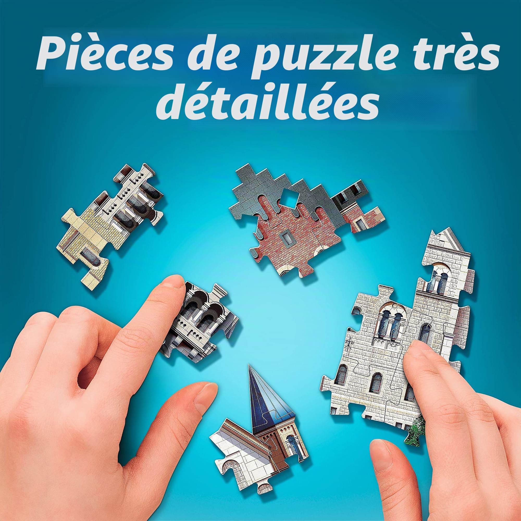 Wrebbit3D , Neuschwanstein Castle (890pc) , 3D Puzzle , Ages 14+