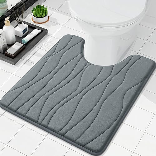 Miniatura 196 de Buganda - Alfombra de baño de espuma viscoelástica 24x16, tapetes de baño extra suaves y absorbentes, antideslizantes y lavables a máquina para el