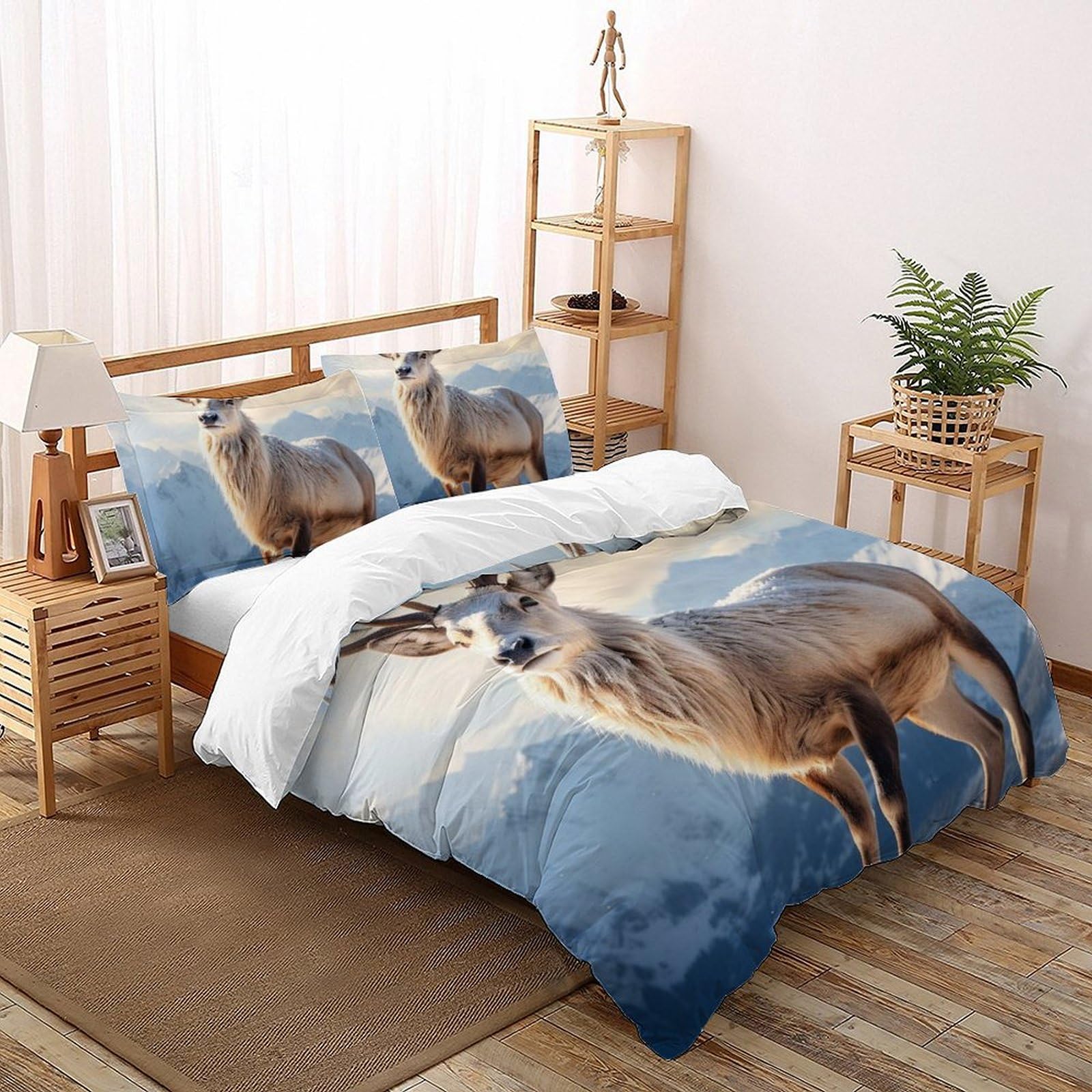 Housse de couette animal printed 200x200cm pour ambiance de chambre cozy