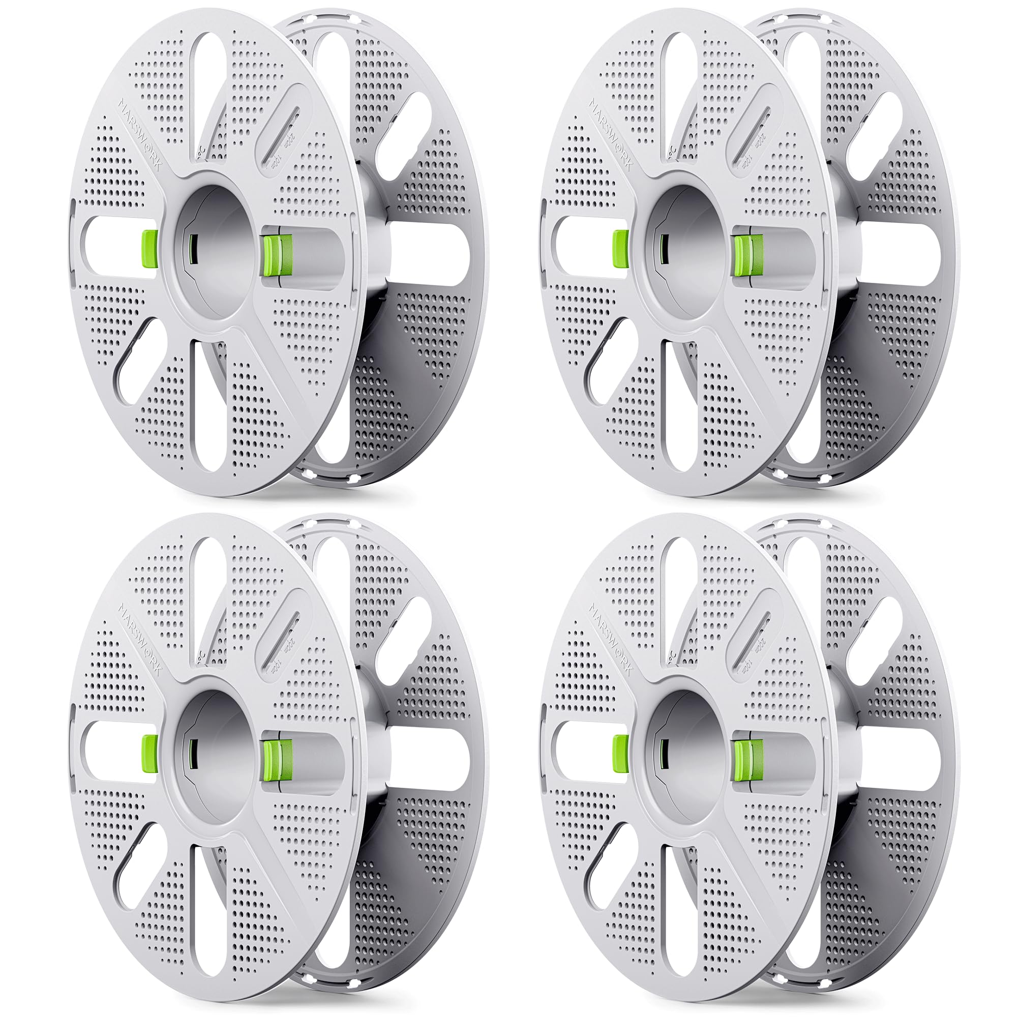MarsWork Quick-Swap Reusable Spool for Refill Filament, Two-Finger Press Design, Compatib…