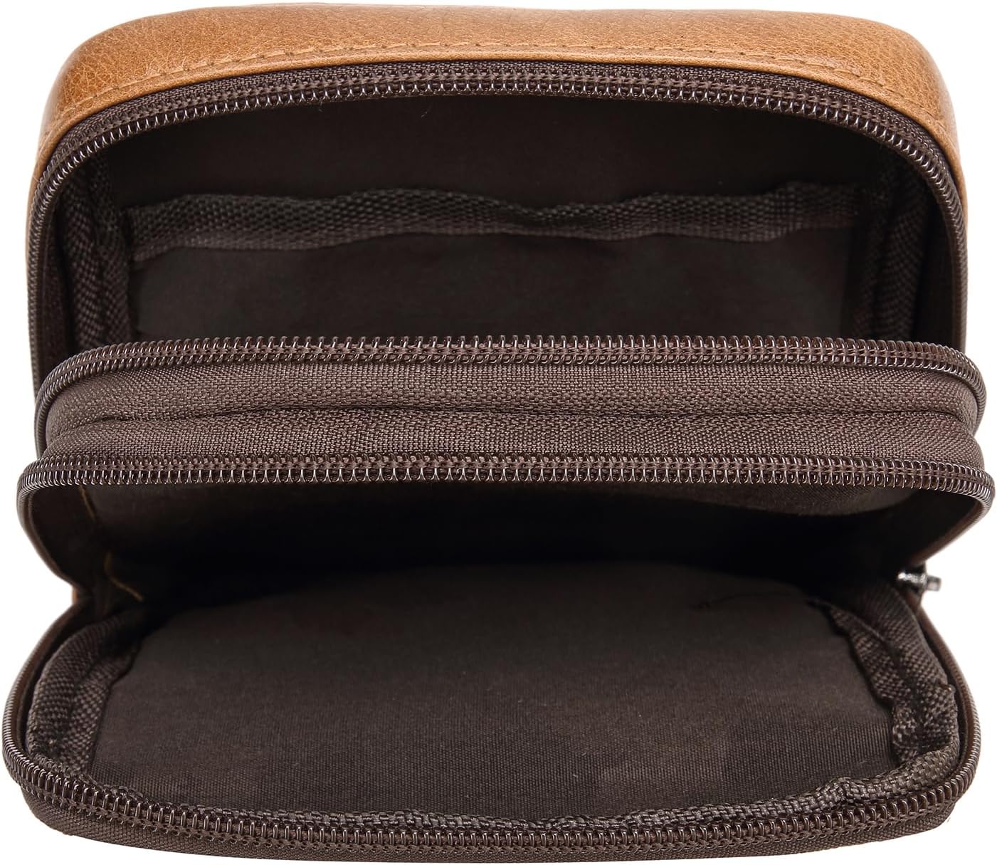 Genuine Leather Cell Phone Holster with Belt Loop Fits for iPhone 16 Pro Max S25 Ultra, Small Crossbody Belt Pouch for Men Women, Mini Messenger Bag with Adjustable and Removable Shoulder Strap - Image 7