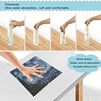 Vista 149 de Juego de 6 paños de cocina reutilizables súper absorbentes para lavar platos, autos y hogar, lavables a máquina