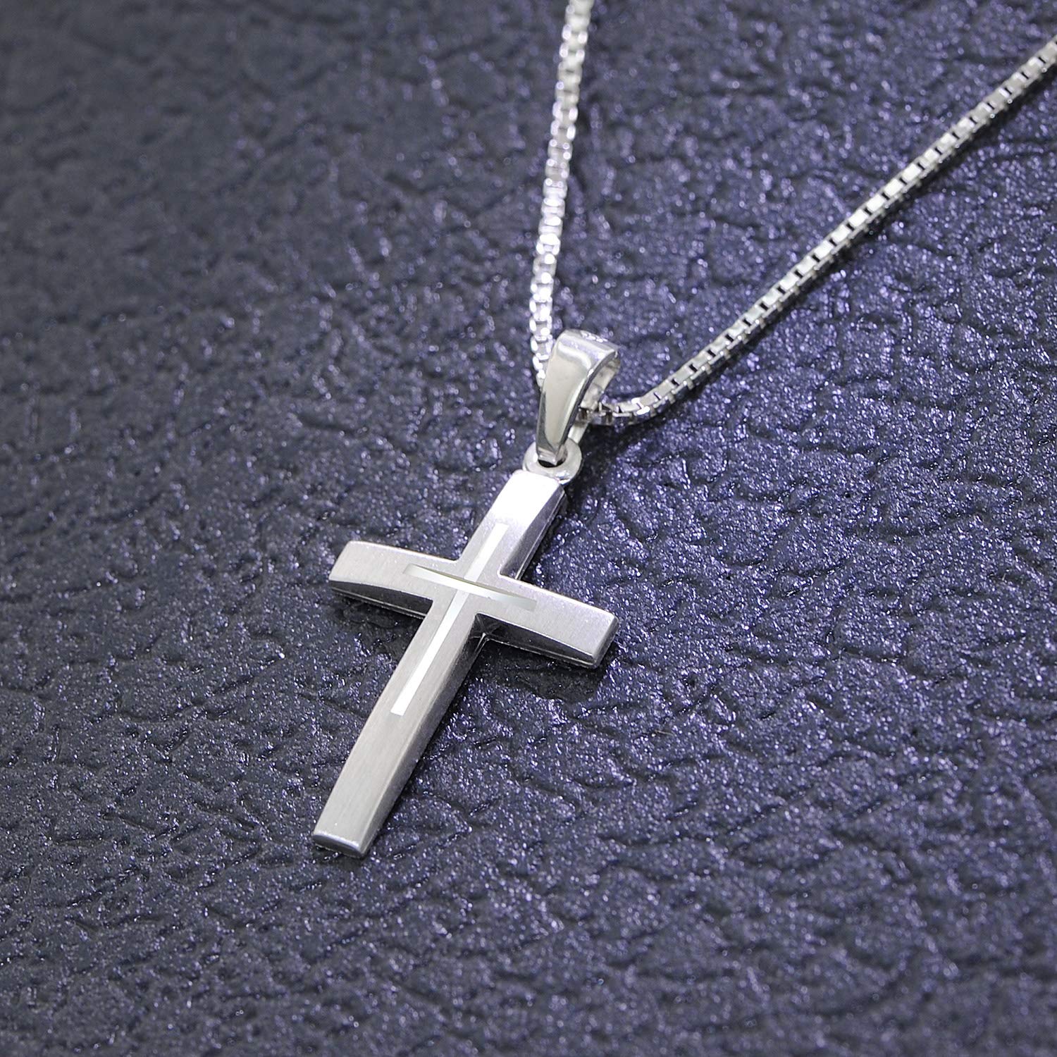 trendor Kreuz mit Kinder-Halskette Silber 925 79602 | Kinder Halskette Silber, Halskette für Mädchen und Jungen, Silberkette mit Kreuz, Kreuzkette Silber Kids