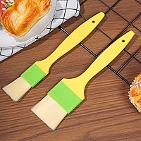 Vista 4 de Cepillos de pastelería para untar mantequilla, aceite o huevo lavado, cocinar hornear barbacoa cepillo de aceite (2, 1 pulgada, 2 pulgadas)