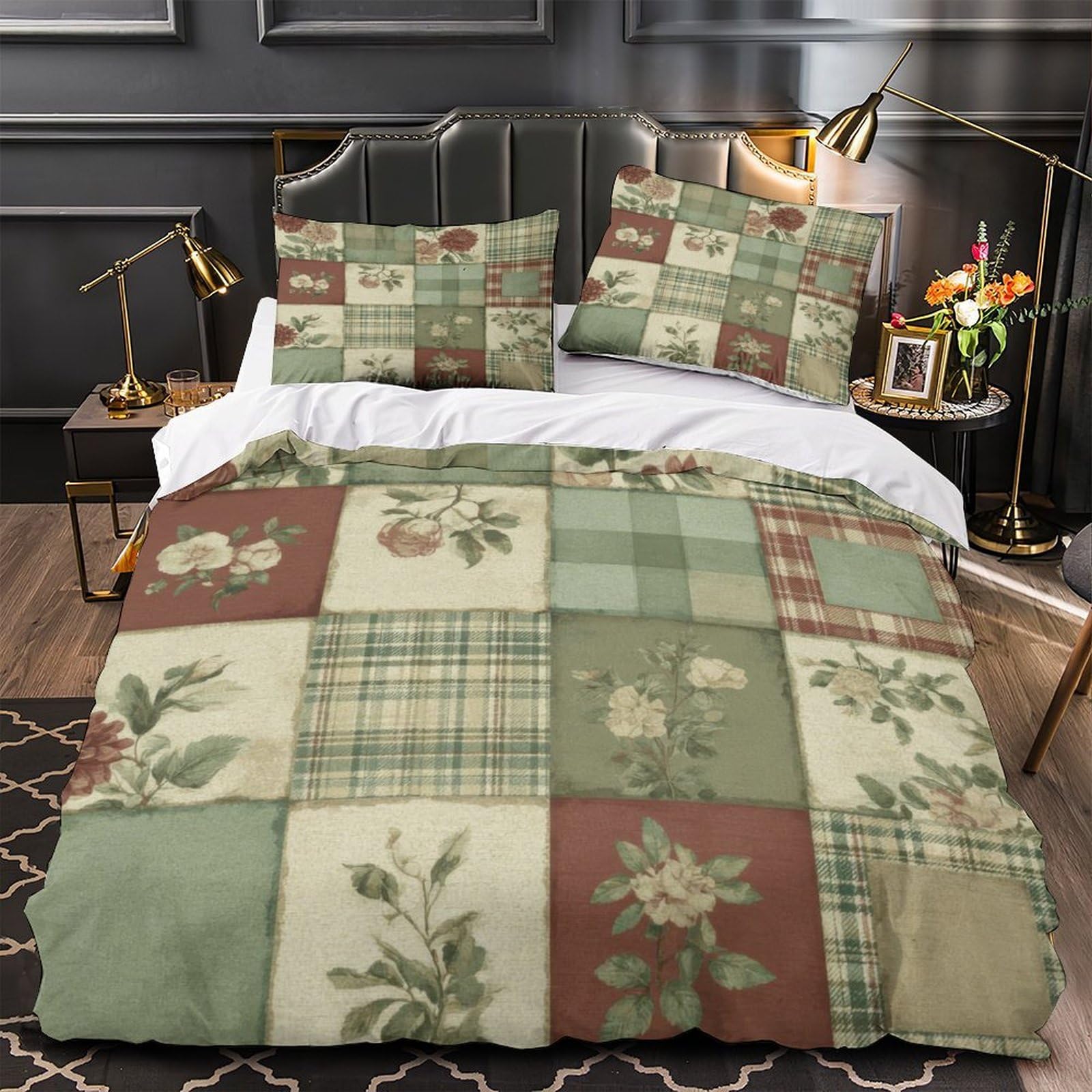 Parure de lit motif floral pour chambre adulte et ado cosy