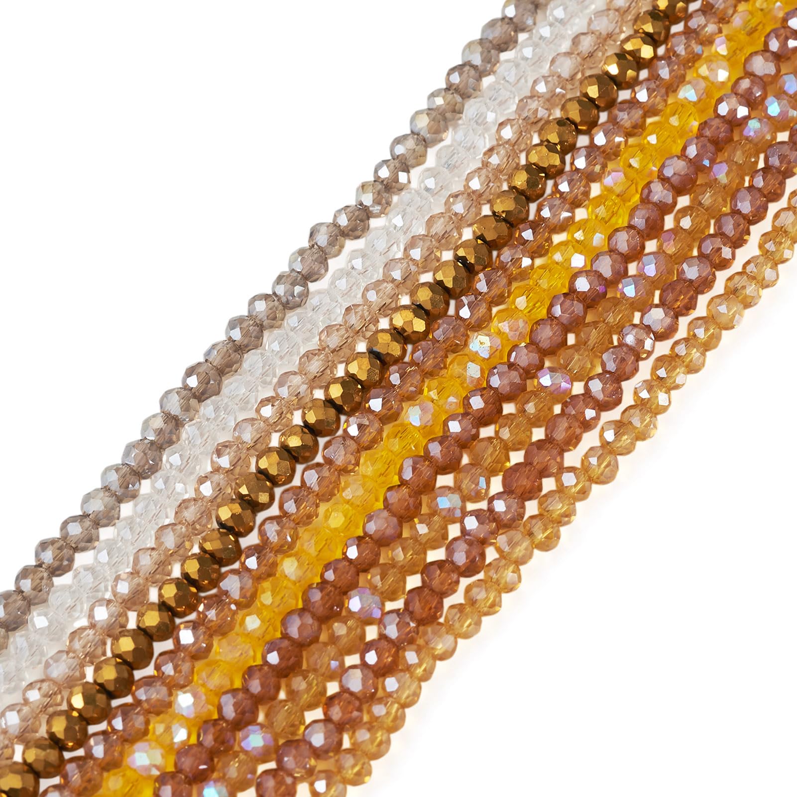 Bestewelry 10 Strands 3x2mm Faceted Glass Beads