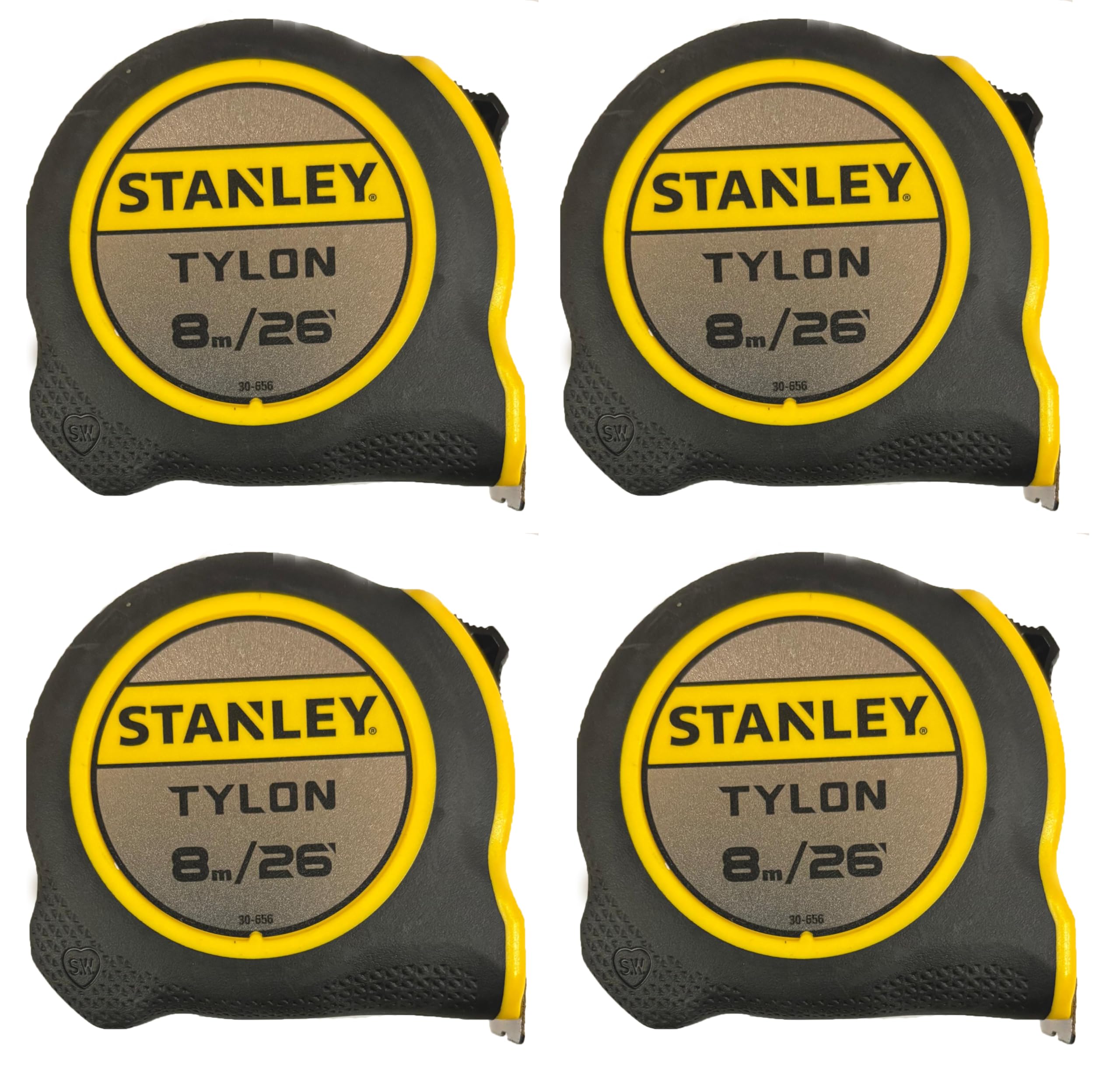 (Pack of 4) Stanley Tylon 8M Pocket Tape Measure Metric And Imperial 30-656 26ft