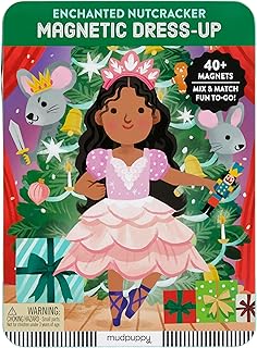 Mudpuppy Enchanted Nutcracker – Magnetic Dress Up Game with Illustrated Christmas Scenes Including 2 Ballerina Characters and Over 40 Mix and Match Magnets Perfect for Holiday Travel - Buy now