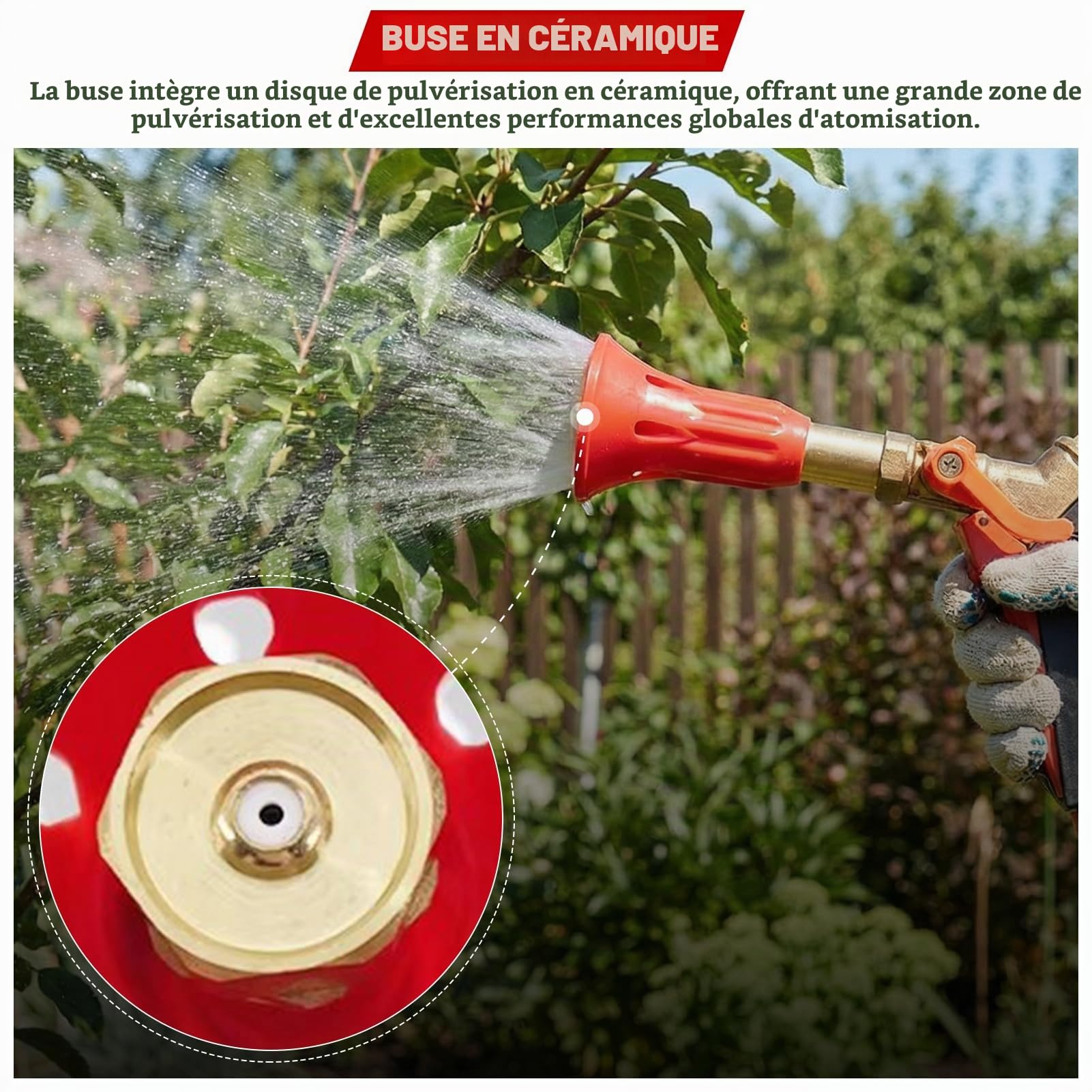 Pulvérisateur de tuyau d'arrosage, Accessoires de jardin, Pulvérisateur de tuyau agricole à haute pression Outil d'arrosage d'arbre à tête de pulvérisation de jardin, pour pelouse d'irrigation