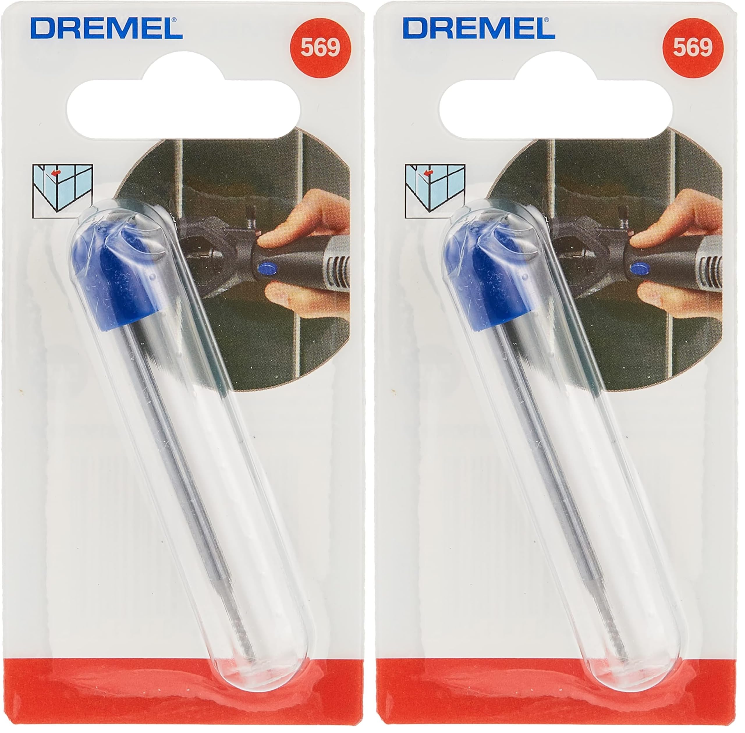 Foret à enlever joint carrelage Dremel 569 1.6 mm pour outil rotatif lot de 2