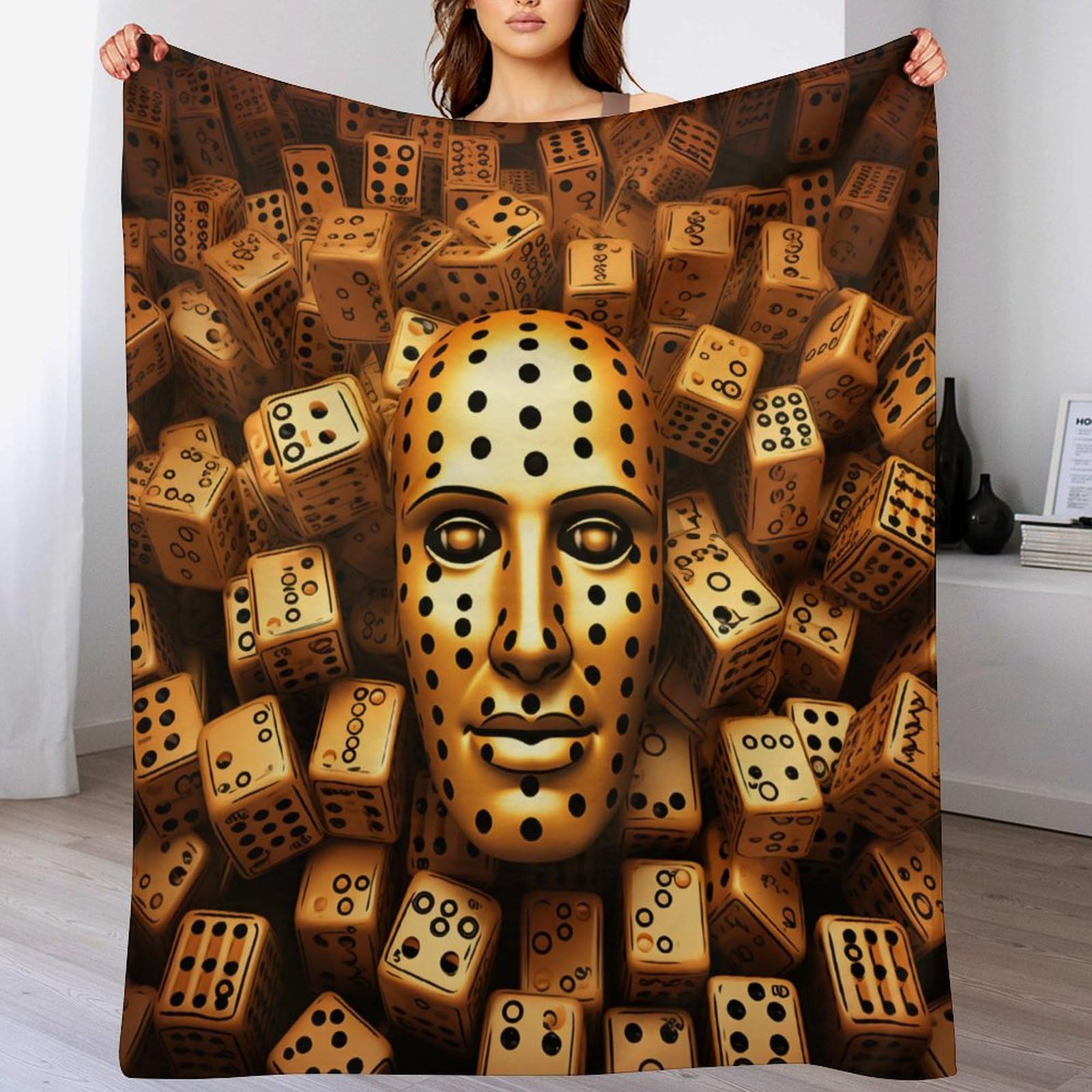 Couverture Polaire Lit et Jeté De Canapé Flannelle 180x200cm
