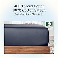 Vista 85 de California Design Den - Sábana ajustada de algodón, suave, 400 hilos, 100 % algodón, elástico que no se zafa, bolsillos profundos, refrescante