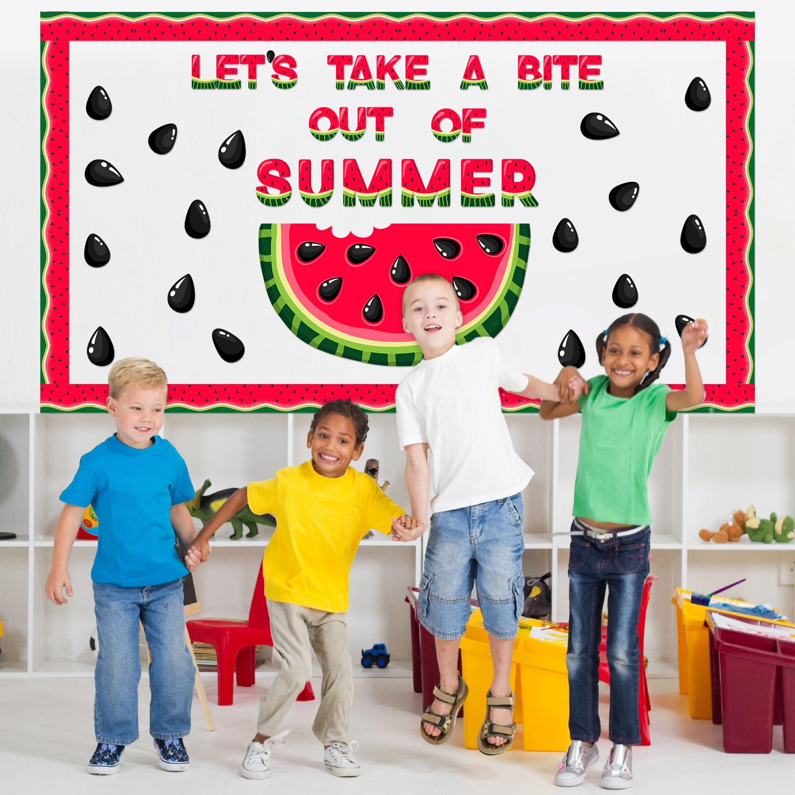 Watermelon Stickers - 50 Pack 3-Inch Summer Shape Decals For Classroom & Party Decor