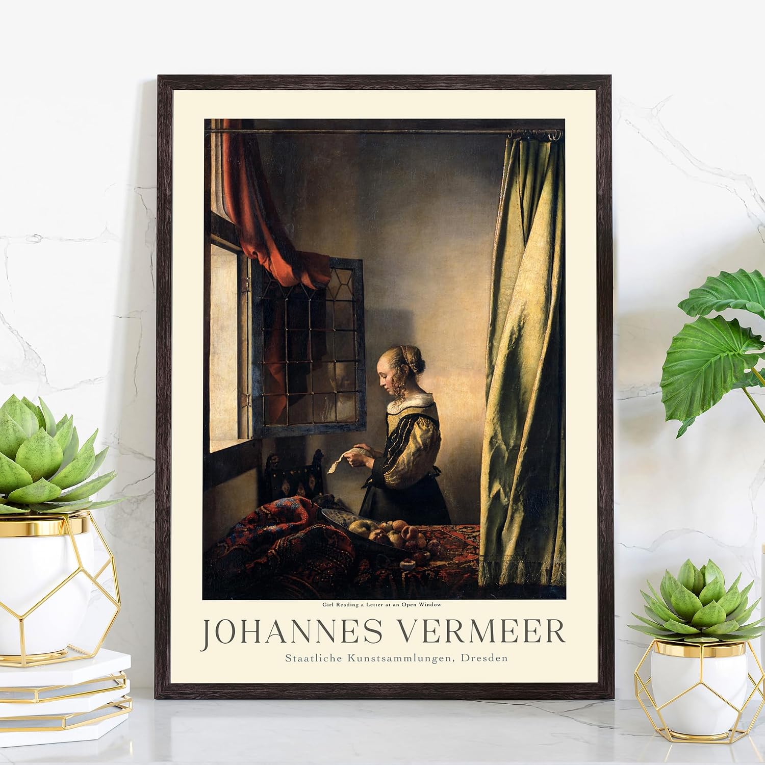 Johannes Vermeer Poster Prints, Johannes Vermeer Prints Museum Gallery Exhibition Poster, Johannes Vermeer Paintings, Johannes Vermeer Art Works, Vintage Print, Home Wall Art, Office Wall Decor