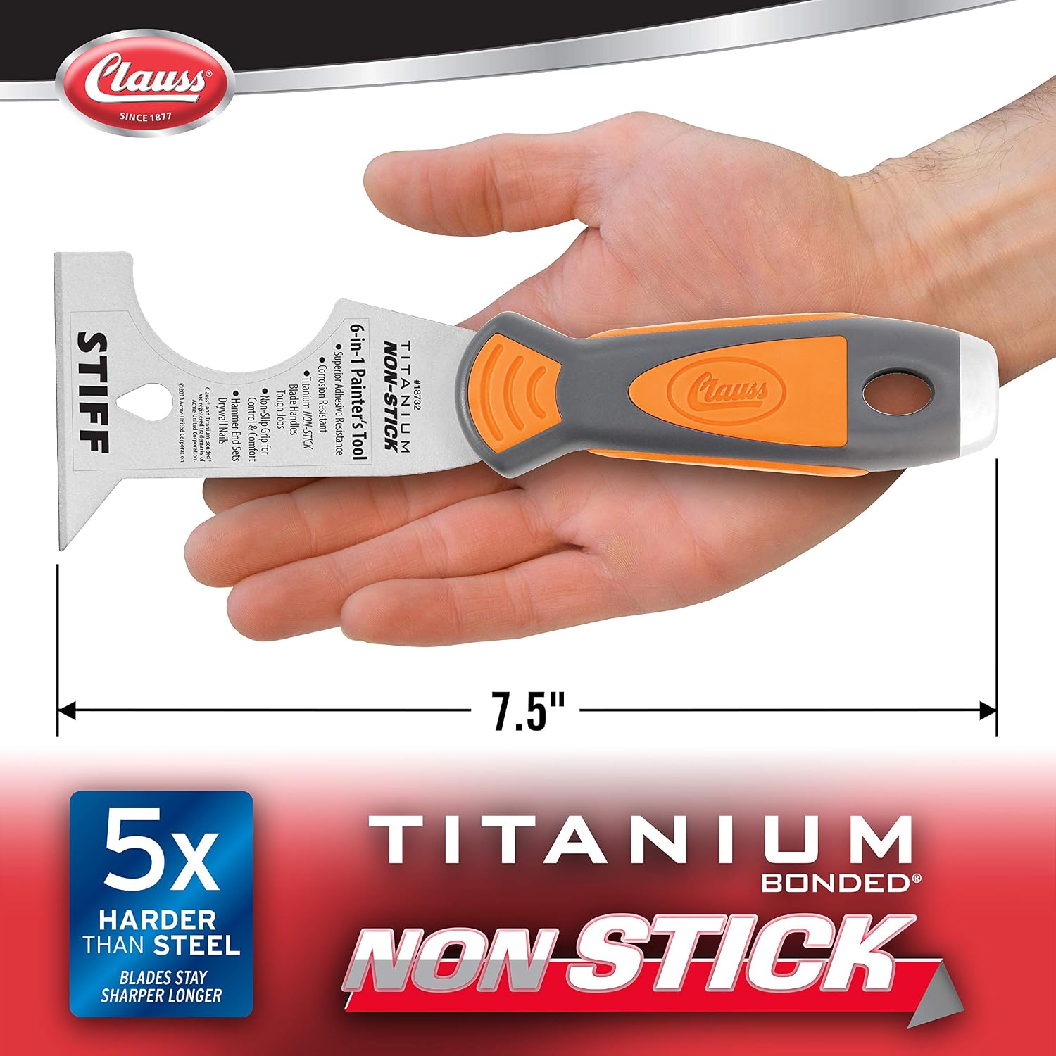 Clauss Painters Tool, 6-in-1, 4-1/4in.L, 3in.W (18732)