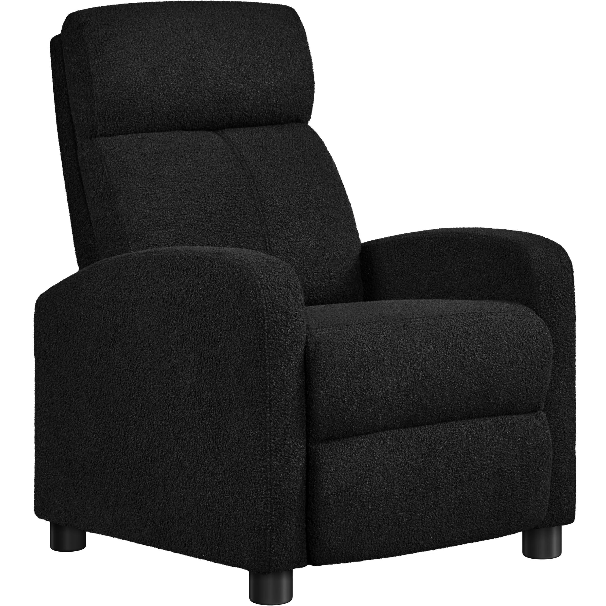 Yaheetech Recliner Chair with 3 Adjustable Angles Living Room Chairs Black