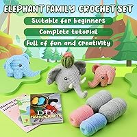 Vista 4 de WONVOC Kit de inicio de ganchillo, kit de ganchillo para principiantes para adultos, instrucciones paso a paso, tutorial en video, suministros