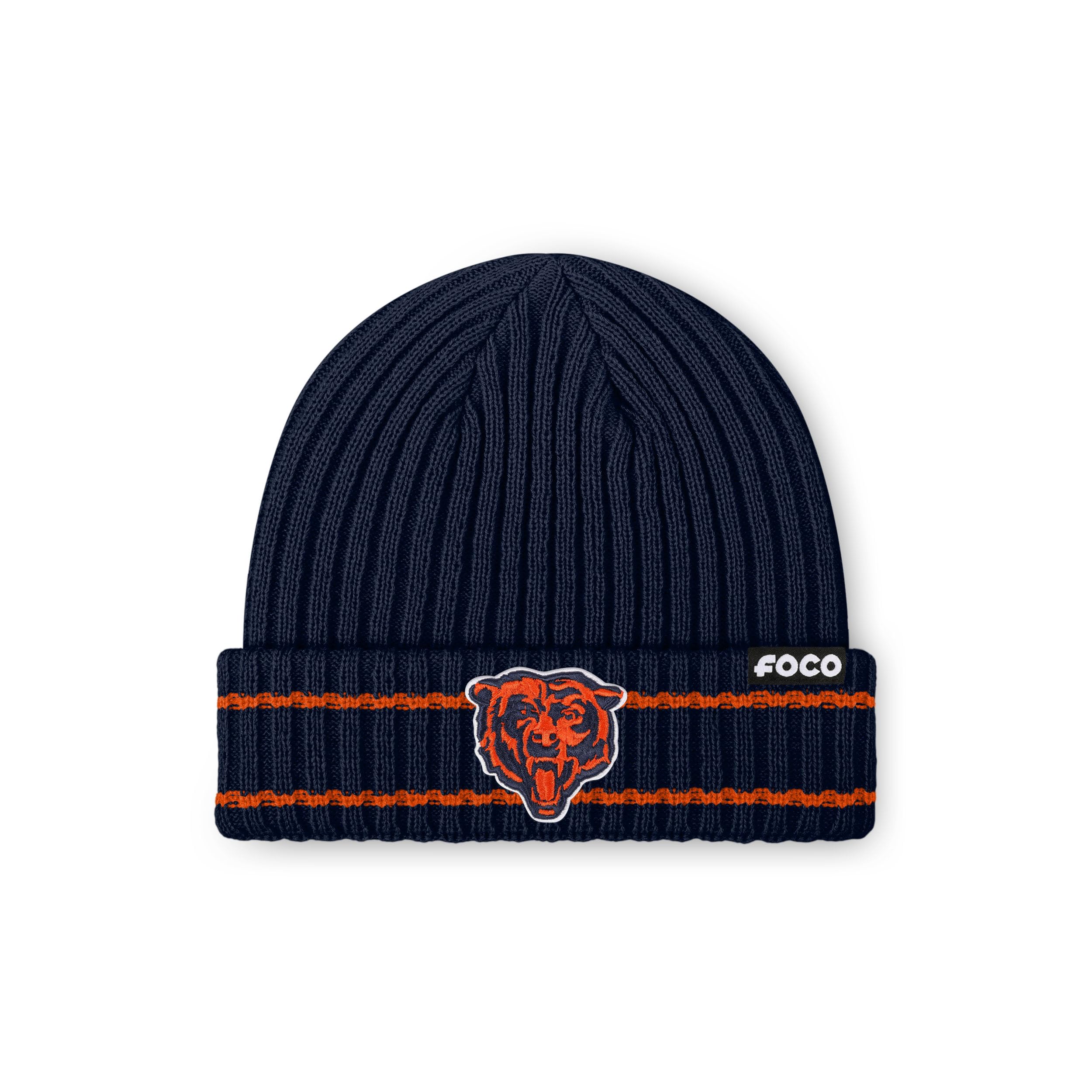 Foco Men's Team Color Nfl Team Logo Ribbed Beanie Hat