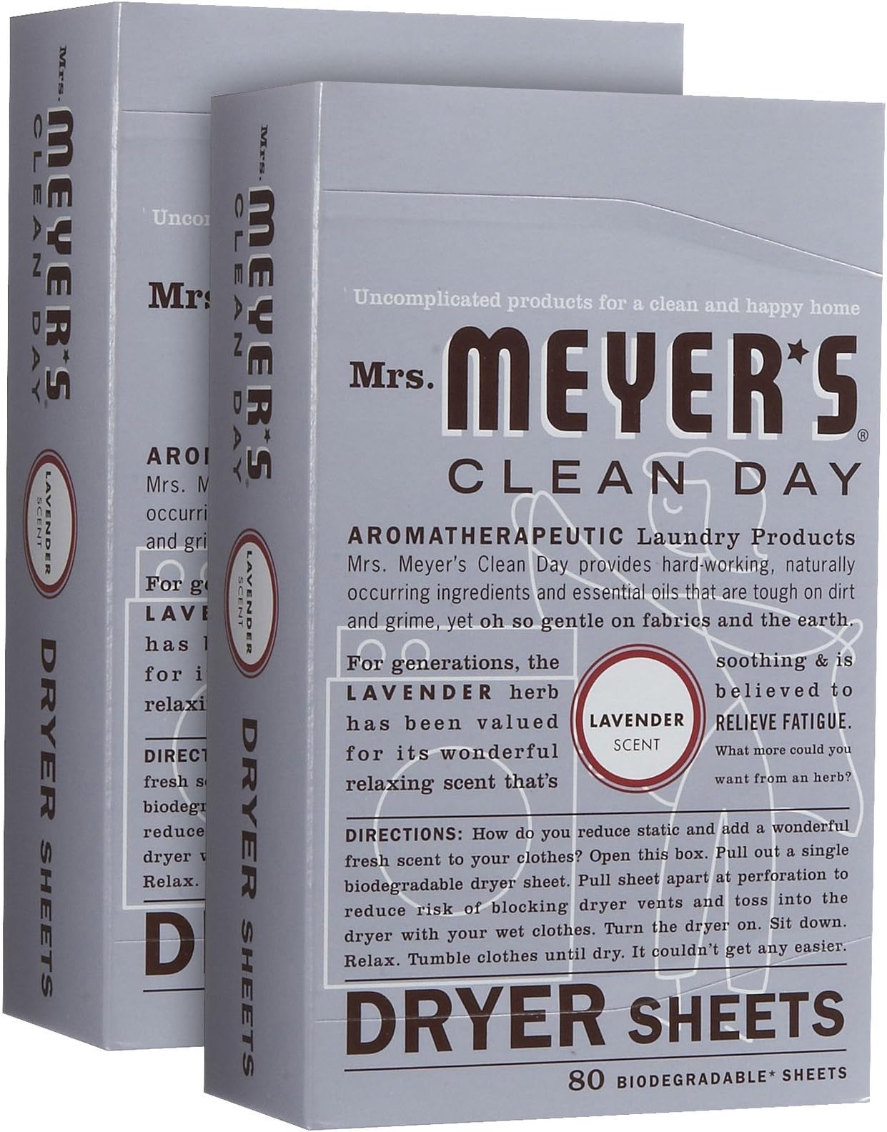 Mrs. MEYER'SDRYER SHEET LAVENDER (Pack of 2)