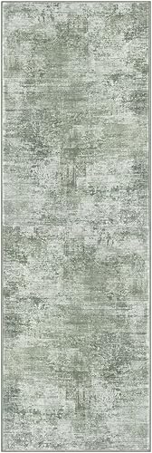 Miniatura 183 de IOHOUZE Alfombra pequeña abstracta de 2 x 3 pies, alfombra de entrada lavable para entrada interior, alfombras con respaldo de goma, alfombra gris