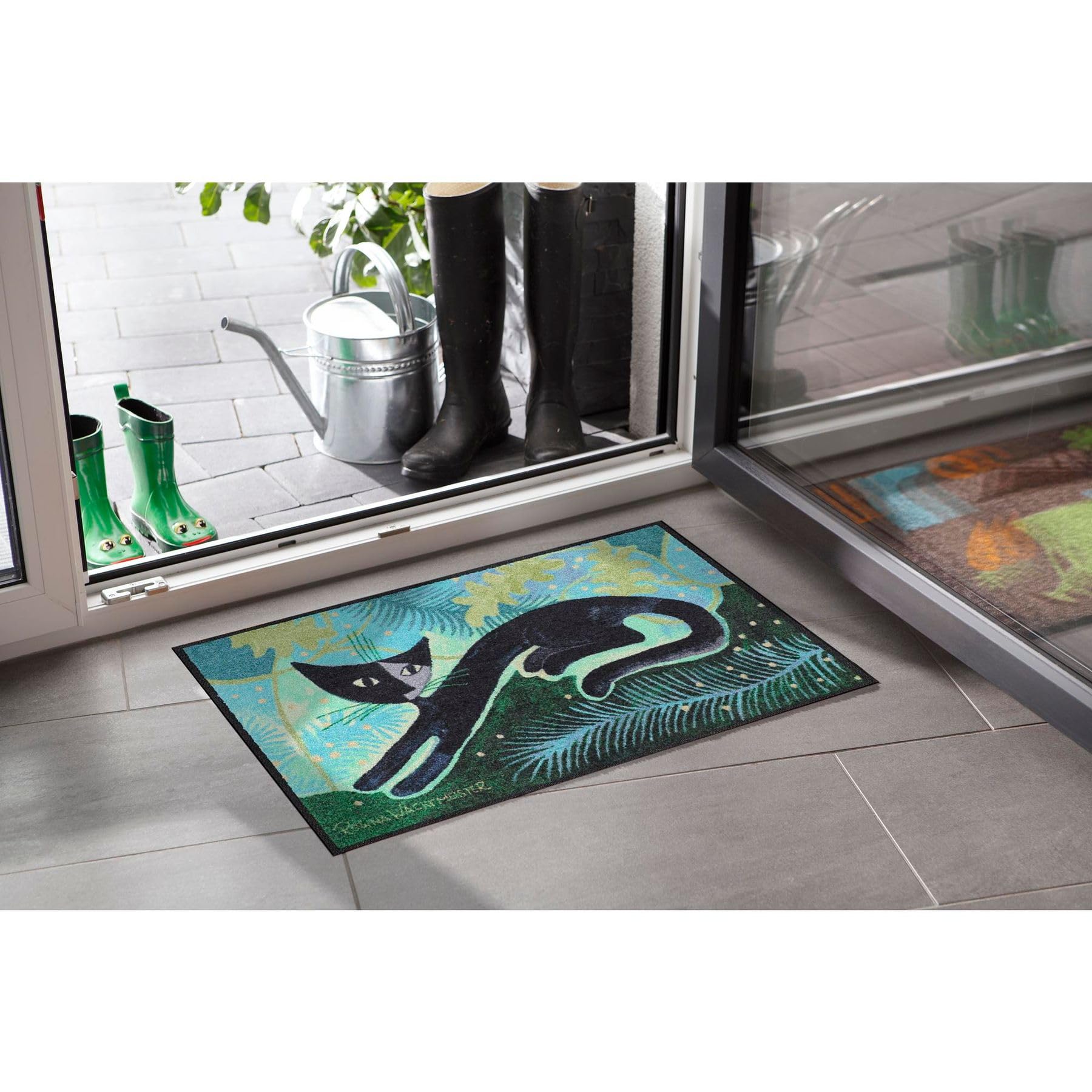 Tapis d'Entrée Motif Chat Gatti con fiori Salonloewe - Mon Entrée Design