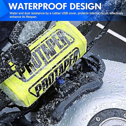 Miniatura 8 de Nilight Cargador de motocicleta con puerto USB tipo C de 12 V, voltímetro independiente, interruptor de encendido y apagado SAE en línea 10A,