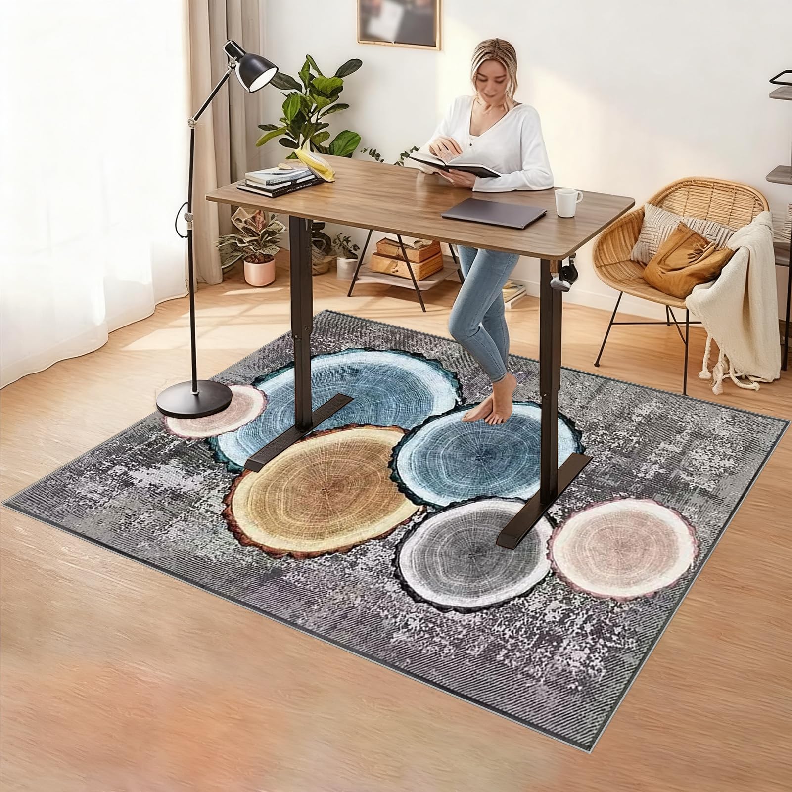 Heavy Duty Office Chair Mat for Carpet, Non Slip Floor Protective Mat for Chairs Mat Desk Chairmats Carpet Protector Chair Mat, Hard-Floor Chair Mats, Floor Mat for Office Chair 180 x 220 cm