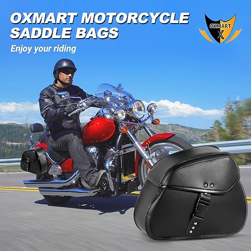 Miniatura 8 de OXMART Alforjas de motocicleta con hebilla única, bolsa de herramientas de almacenamiento, hebilla de liberación rápida, bolsas laterales