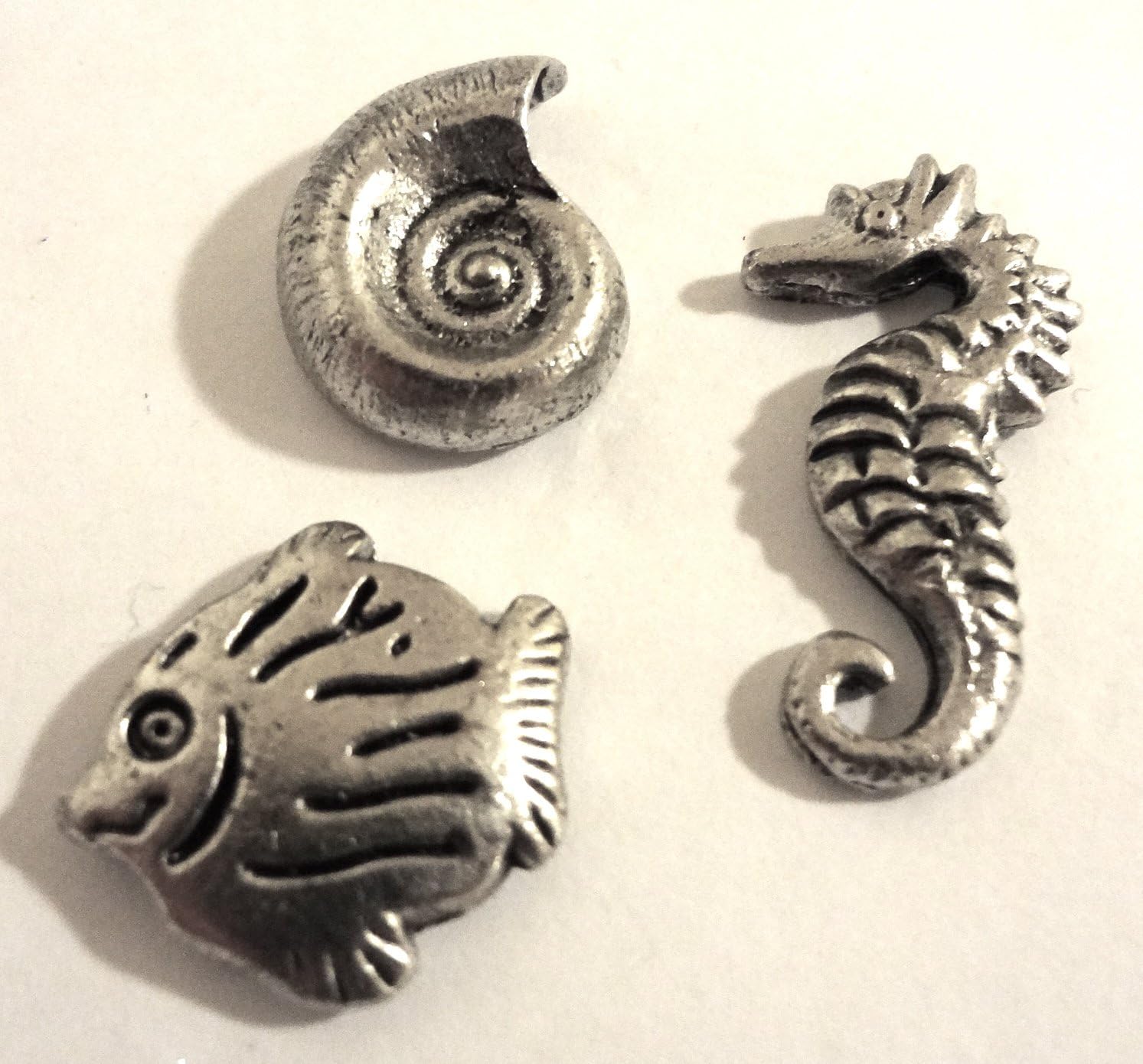 Decorative Sea Life Push Pins, Set of 15, Silver T-527AS