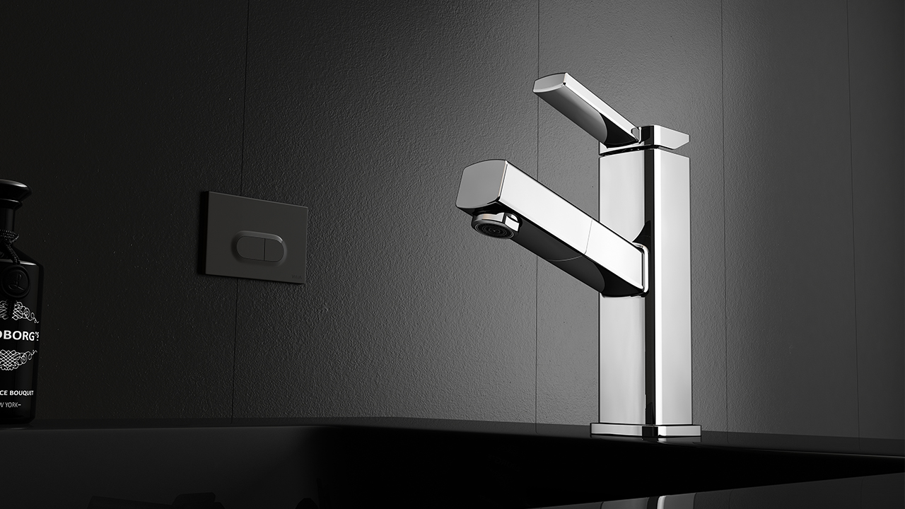 KAIYING Bathroom Sink Faucet with Pull Out Sprayer, Single Handle