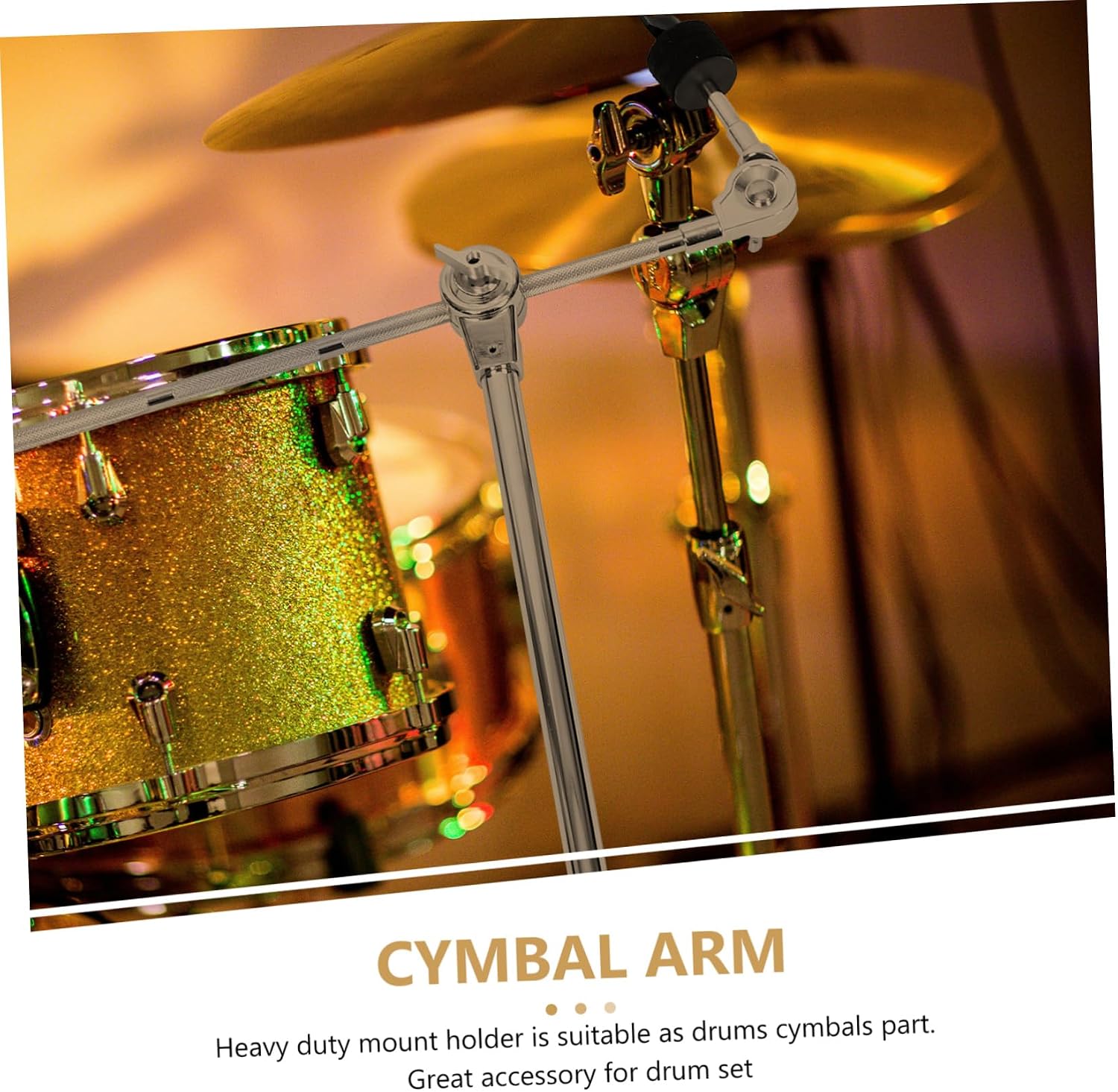 SHOWERORO Water Cymbal Stand Extension Holder Adjustable Cymbal Arm Mount Drum Accessory