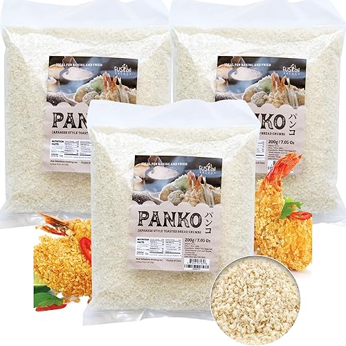 Miniatura 8 de Fusion Select 2 paquetes de migas de pan Panko  Pan rallado vegano tostado de estilo japonés para empanar, freír, hornear  Para pollo frito y cerdo,