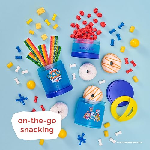 Miniatura 5 de Whiskware Paw Patrol - Recipientes apilables para bebés, niños y niños pequeños, 3 tazas apilables para aperitivos para la escuela y viajes, aptos