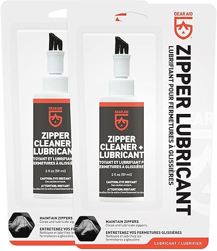 GEAR AID McNett Zip Care - Kit de reparación de limpiador y lubricante de cremallera de 2 onzas (paquete de 2)