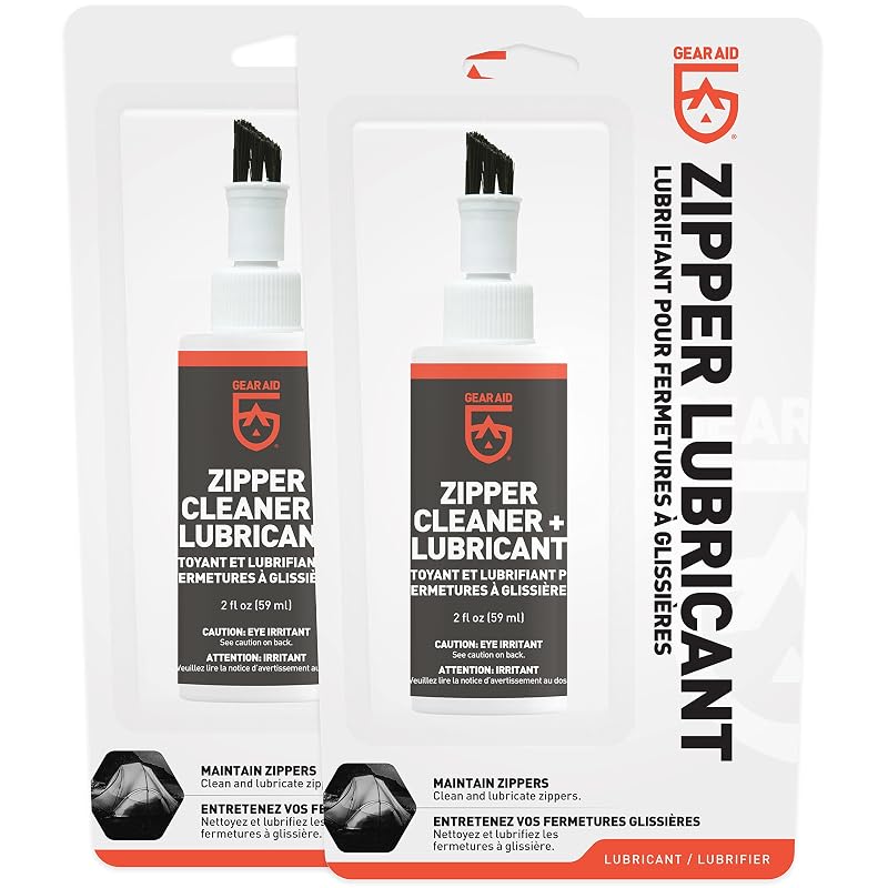 Limpador e Lubrificante para Zíperes GEAR AID para Roupas de Neoprene, Barracas e Bolsas, Kit com 2 Frascos de 60 mL