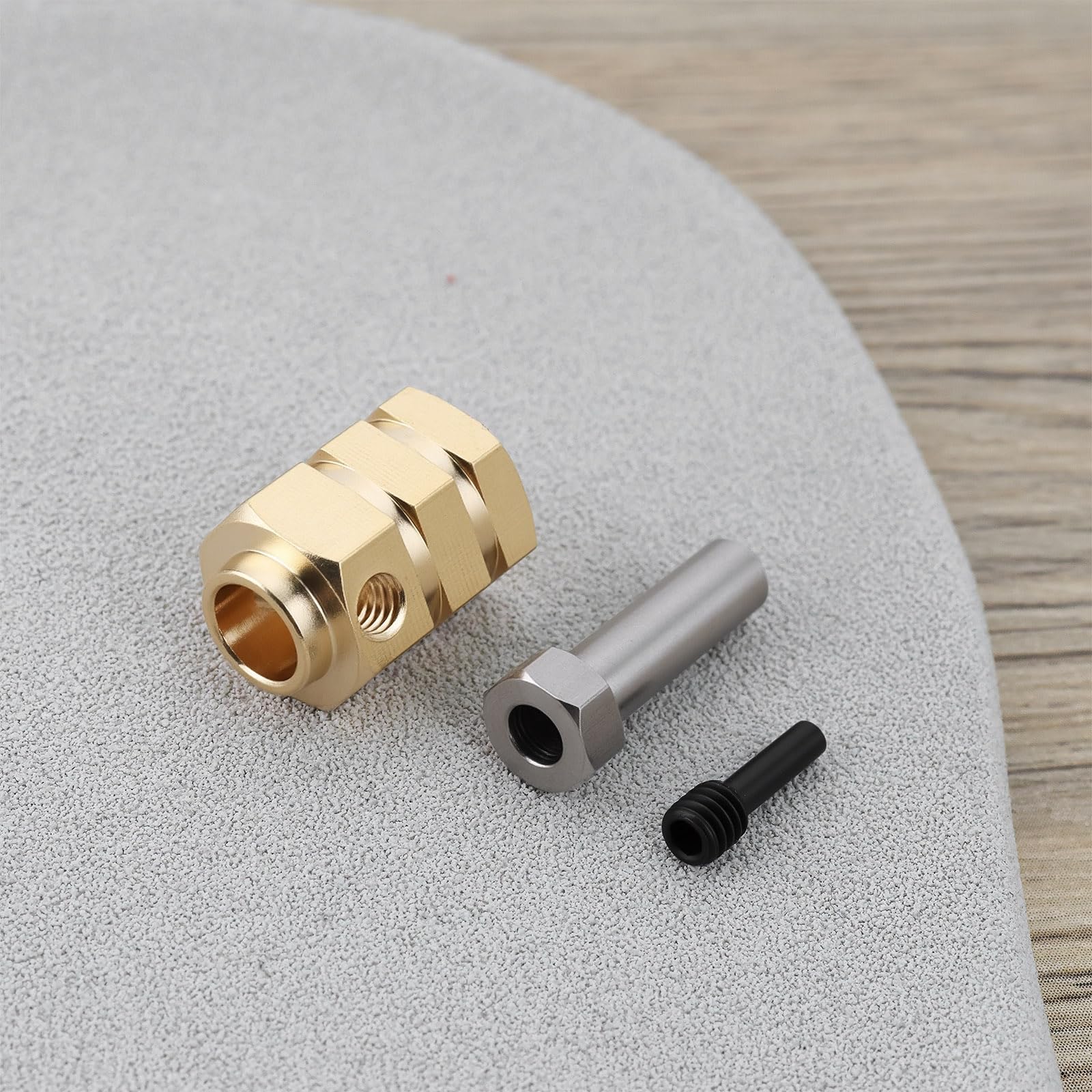 1 Juego de Adaptador de Extensi¨®n de Rueda de Lat¨®n Hexagonal de 15 Mm Compatible con TRX4 1/10 RC Crawler Truck Car