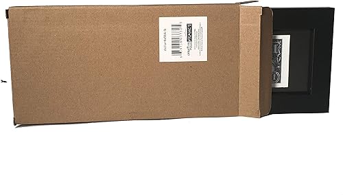 Miniatura 5 de Creative Picture Frames $4x9bk-b Marco negro del primer dólar con estera negra, soporte de caballete y colgador de pared incluido