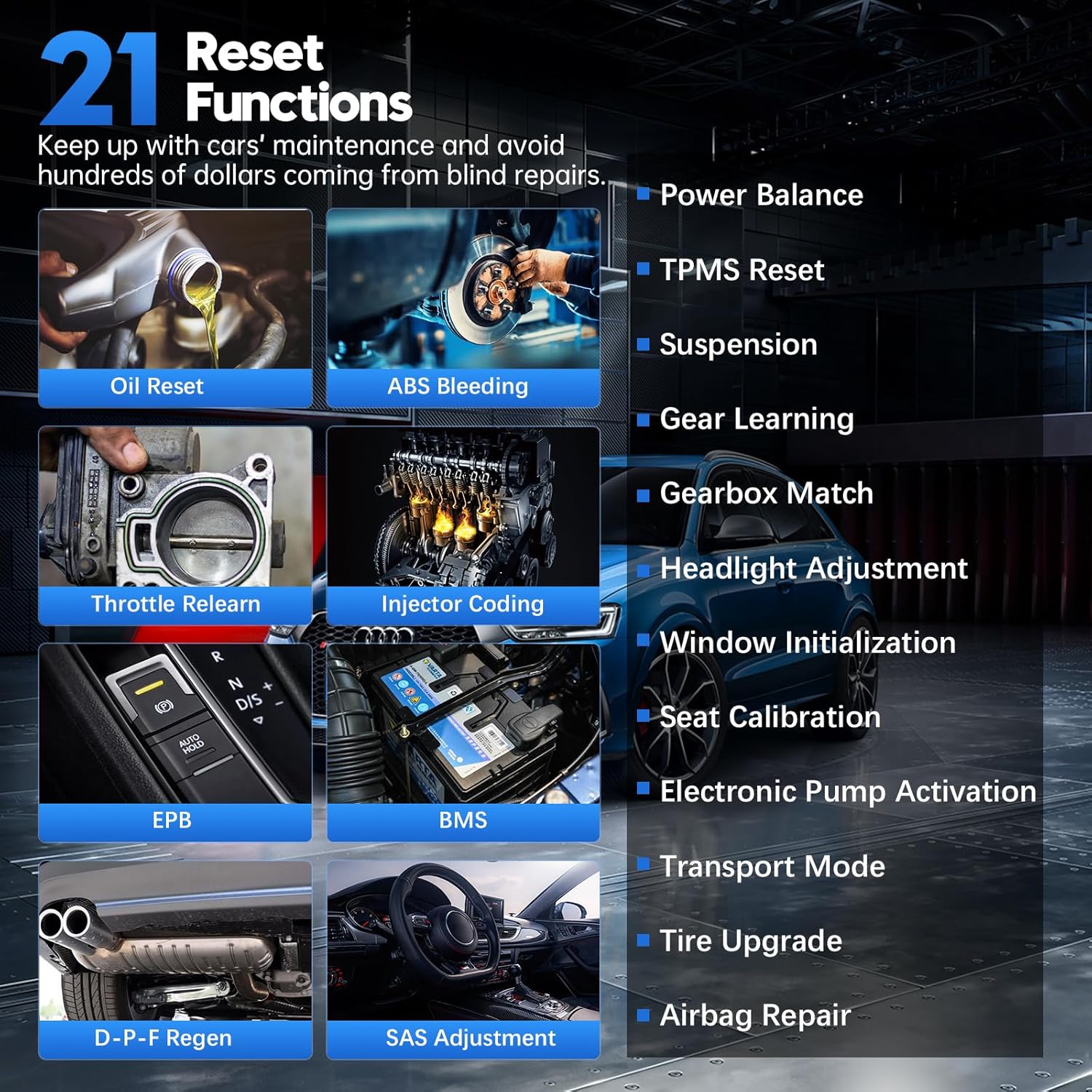 Wireless OBD2 Scanner for Android iPhone, XTOOL Anyscan A30M 2025 Bidirectional Scan Tool with Free Updates, All System, 23 Resets, ABS Bleed, Oil Reset, Crank Sensor Relearn, Upgraded Ver. of A30