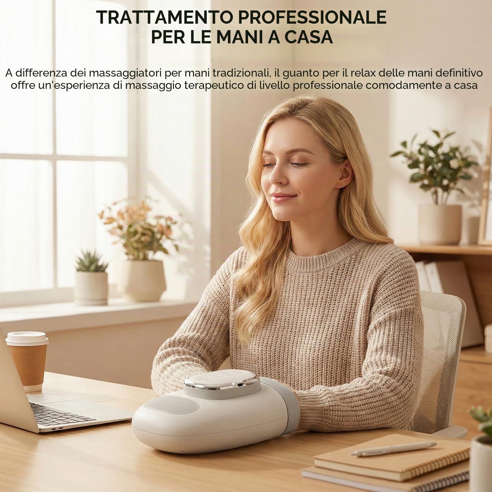 Massaggiatore manuale artrosi, massaggiatore mano, massaggiatore elettrico, 3 modalità e 5 forze, con termoterapia, impastare le mani umane, regali per la famiglia e gli amici