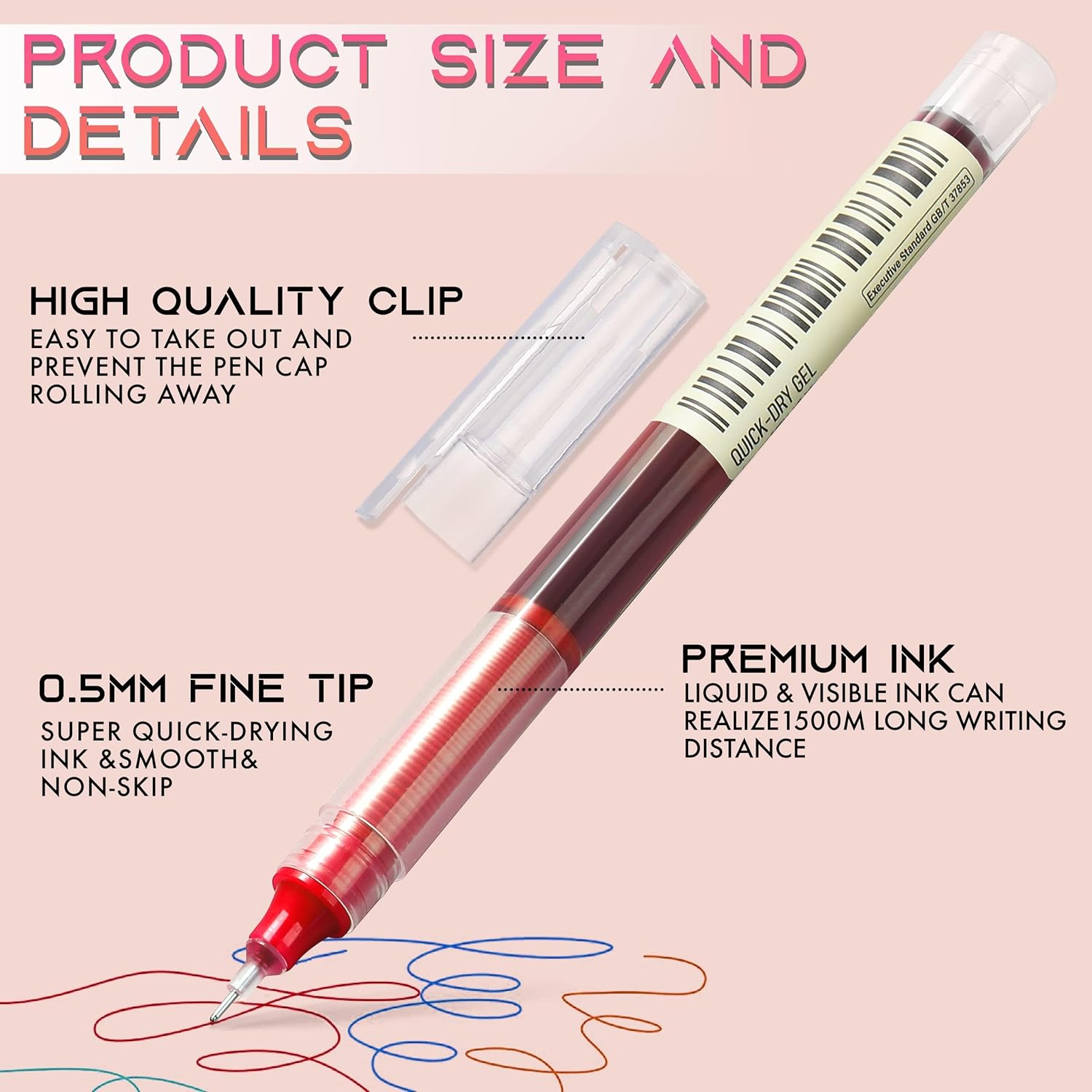 USUAL 24pcs Gel Ink Pens Liquid Ink Rollerball Multi Color Pen 0.5 mm Fine Point Smooth Writing Pens Cute Nurse Pen Back to School Supplies - Image 4