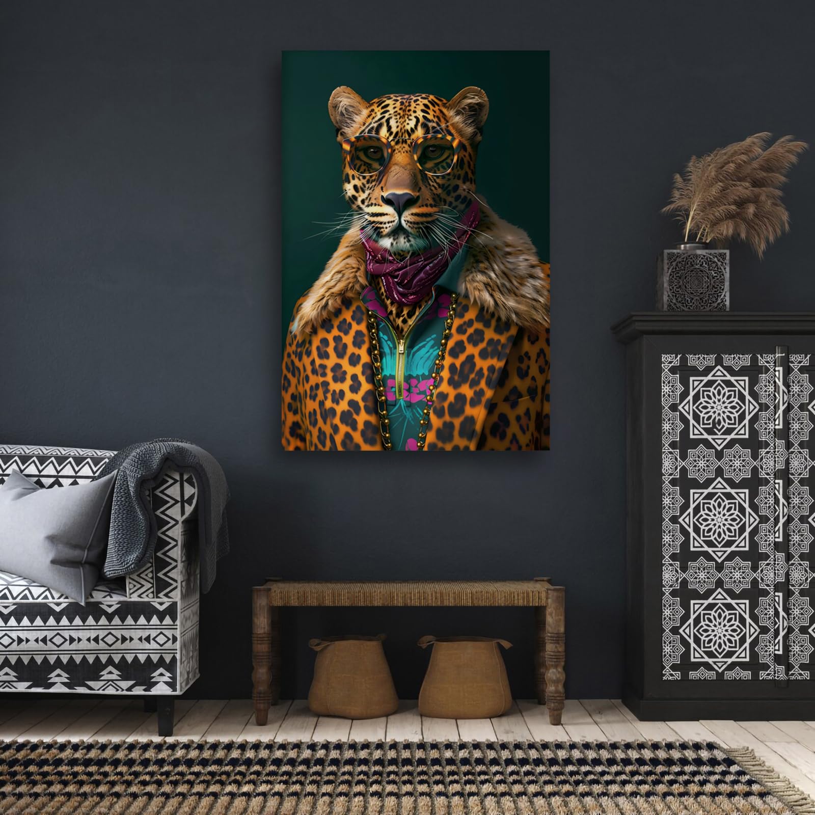 Amazon.com: Maximalist Eclectic Stylish Leopard Wall Art Print
