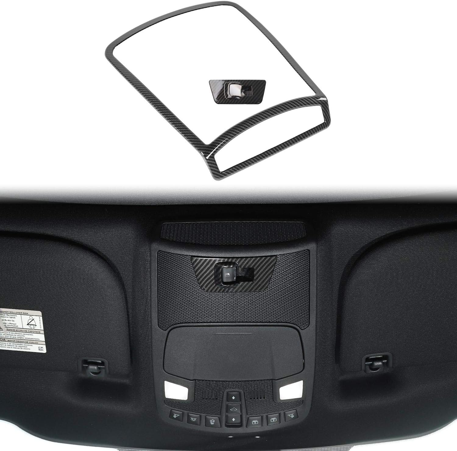 Voodonala for F150 ABS Carbon Fiber Reading Light Trim