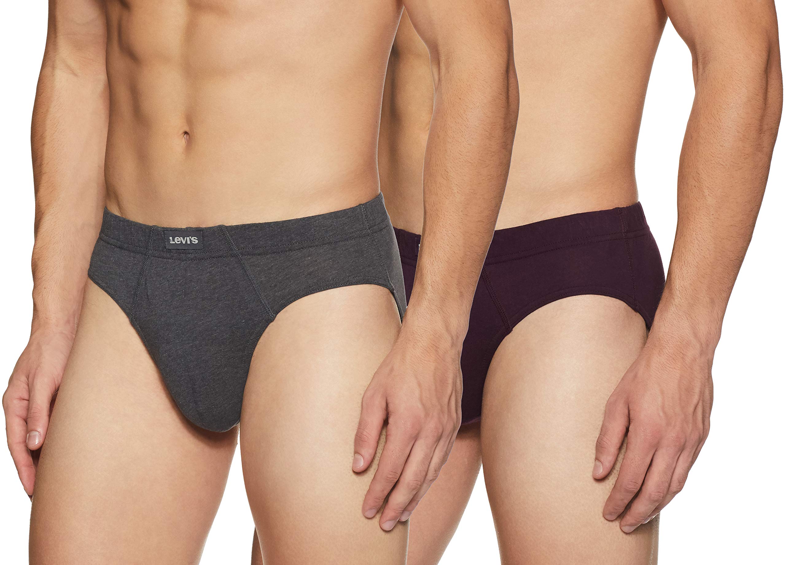 Cotton Style# 011 Comfort Brief for Men with Contoured Double Pouch, Tag Free Comfort & Smartskin Technology (Pack of 2)