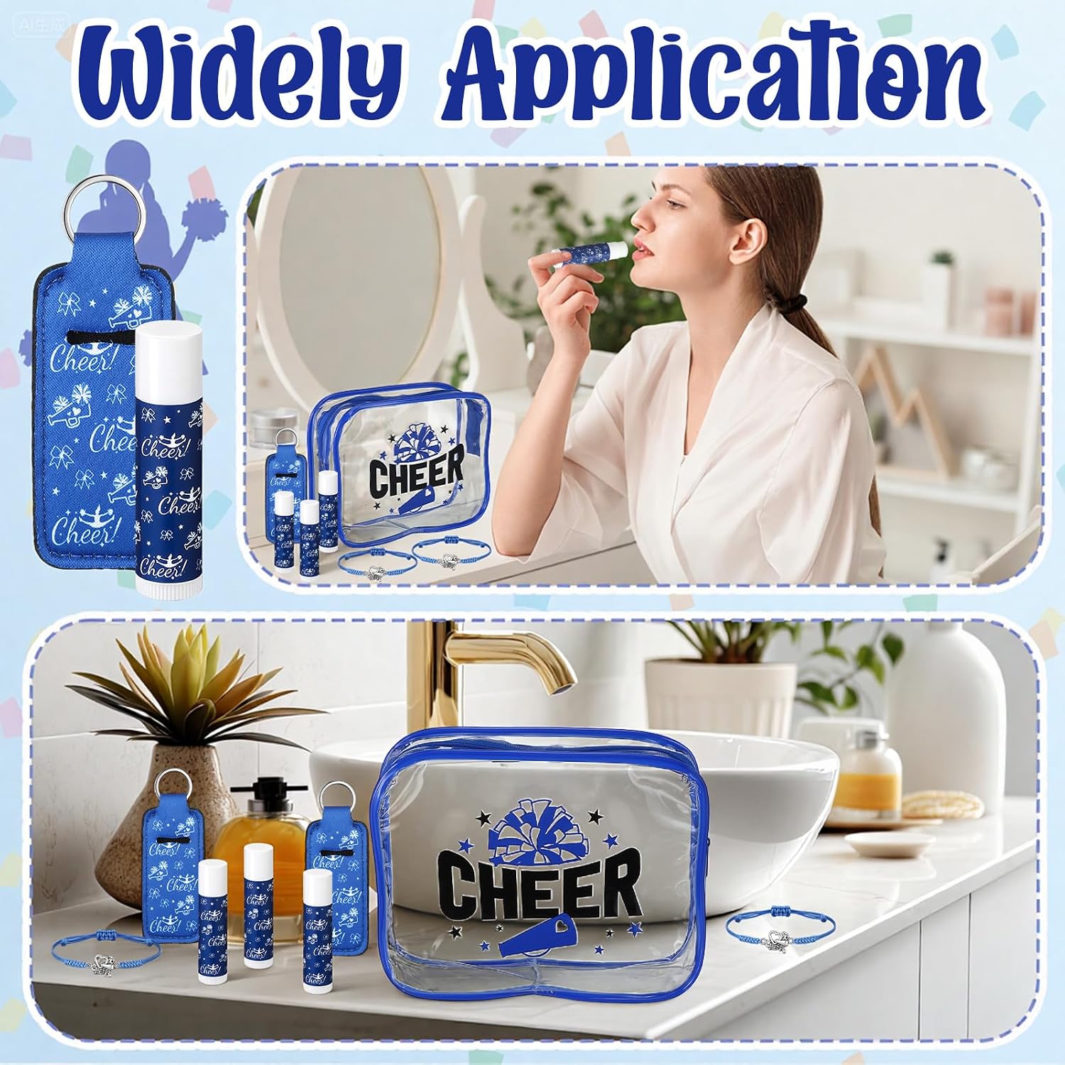 Leelosp 48 Pcs Cheer Gift Bulk for Team Cheerleader Party Favor, Blue image 5