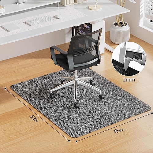 Miniatura 25 de Yecaye Tapete para silla de oficina para suelo de madera dura, 36 x 48 pulgadas, protege el suelo debajo del escritorio de la computadora, tapete