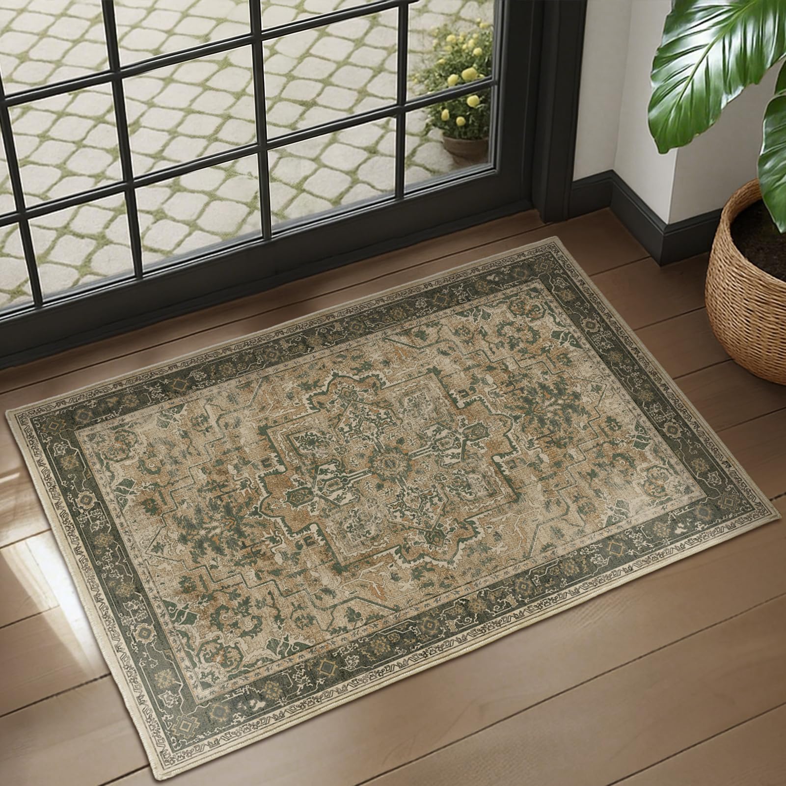 Jainmy Vintage Distressed 2x3 Kitchen Rug
