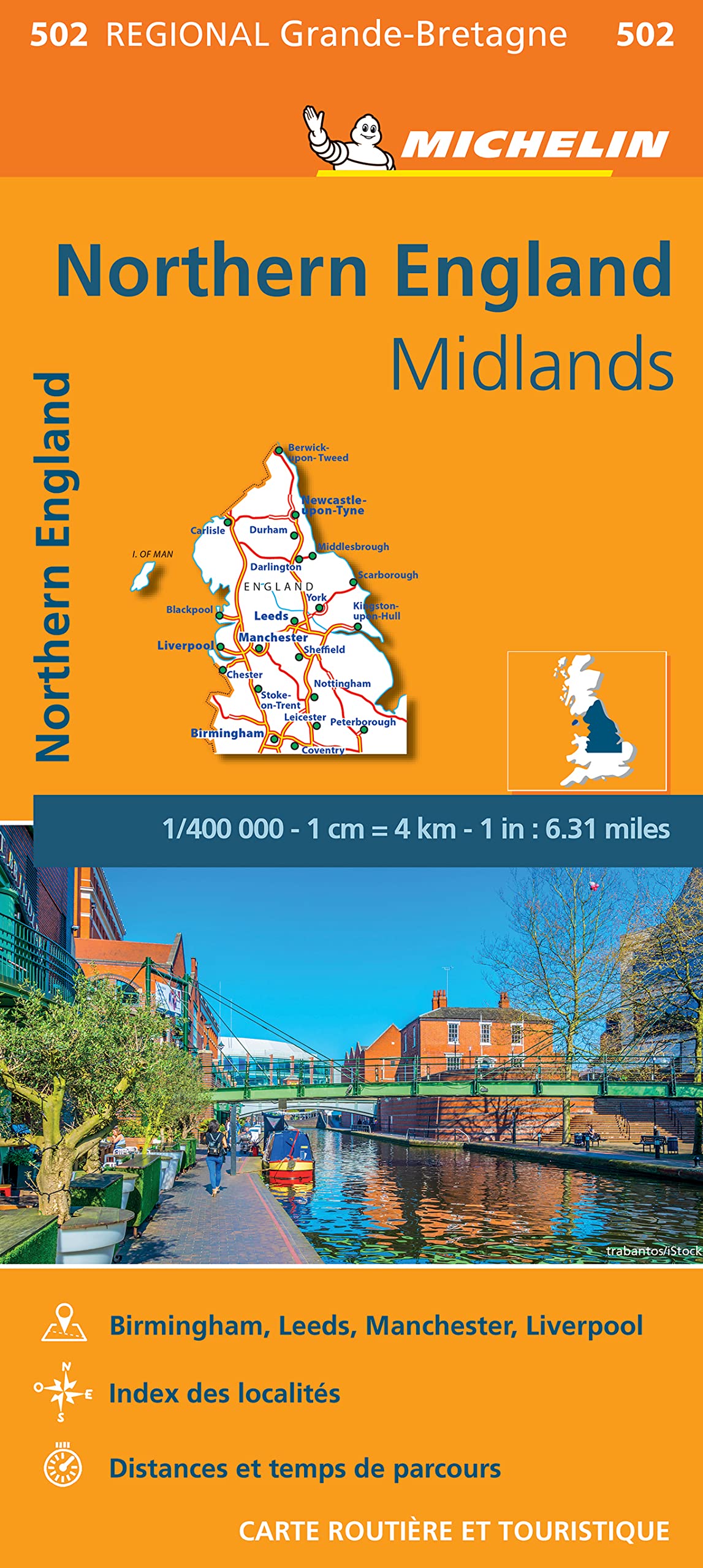 England Northern / Midlands (502): Wegenkaart Schaal 1 : 400.000 (Regionale kaarten Michelin)