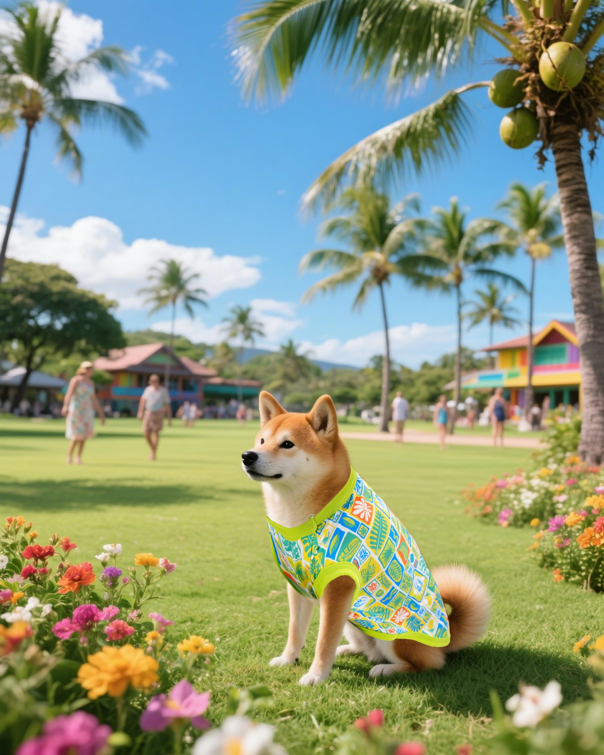 Pet Show Lot de 4 Chemises hawaïennes pour Chiens de Taille Moyenne et Grande – Protection UV UPF 50+ – Vêtements d'été Cool – T-Shirts à Motif Floral pour Animaux de Compagnie, fête pour Animaux de