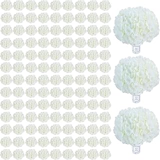 AVIVIHO 105pcs Fake Flowers White Hydrangea Artificial Flowers Bulk