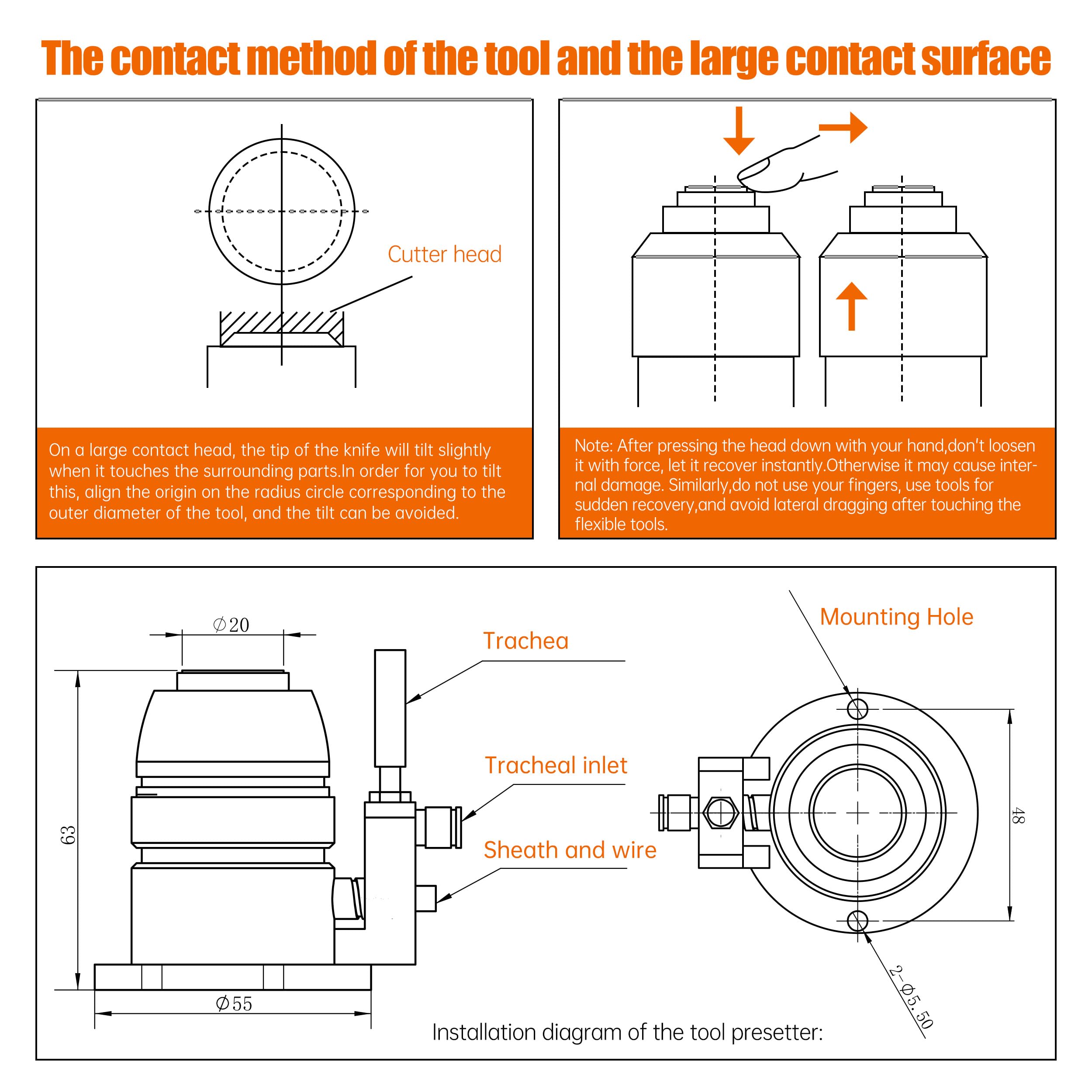 RATTMMOTOR Sensore di lunghezza dell'utensile CNC, sensore di regolazione dell'asse Z touch, ad alta precisione, strumenti di fresatura, strumento di controllo automatico per macchina di incisione di